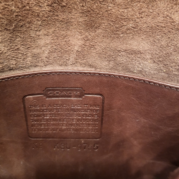 Vintage Coach Pocket Purse (style no. 9755) in brown leather.  - Picture 13 of 15